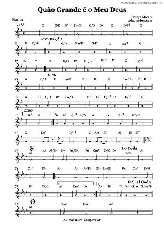 Super Partituras Quão Grande é o Meu Deus v.4 (Soraya Moraes), com cifra