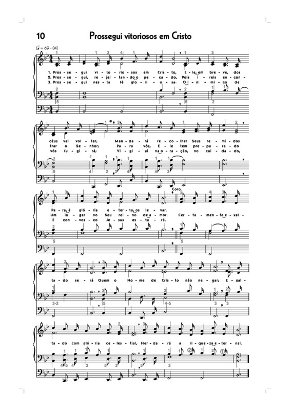 Partitura da música -10. Prossegui Vitoriosos Em Cristo