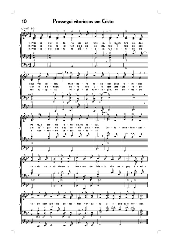 Partitura da música -10. Prossegui Vitoriosos Em Cristo