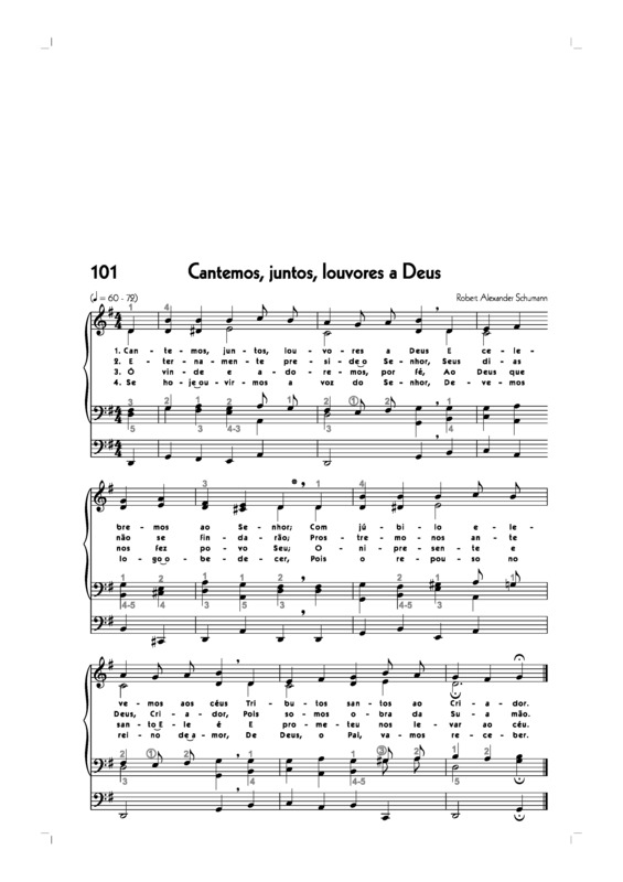 Partitura da música -101. Cantemos Juntos Louvores A Deus