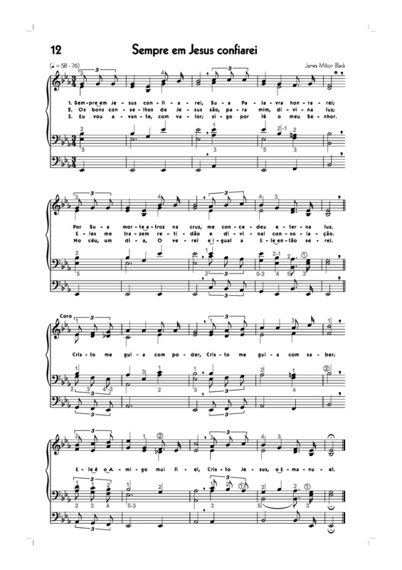 Partitura da música -12. Sempre Em Jesus Confiarei