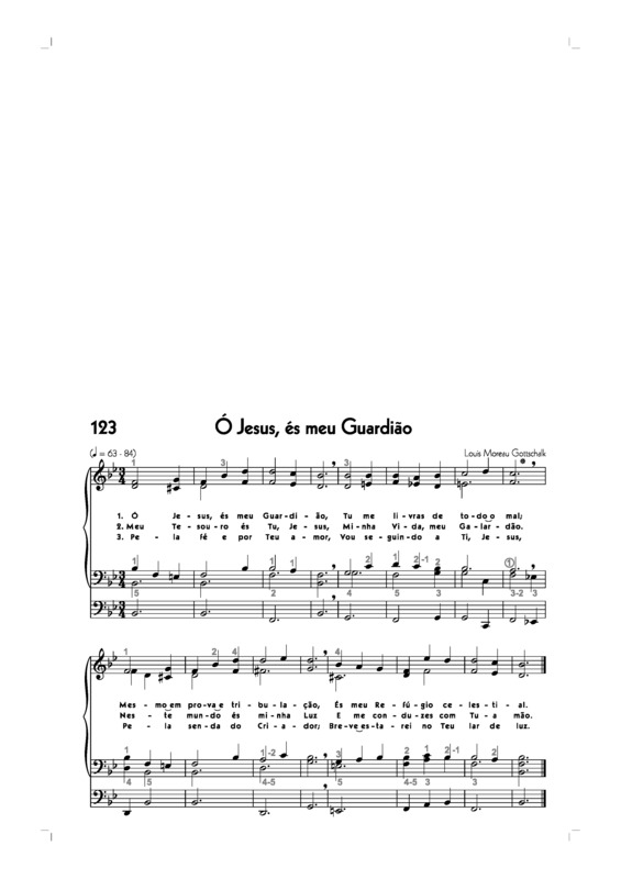 Partitura da música -123. Ó Jesus És Meu Guardião