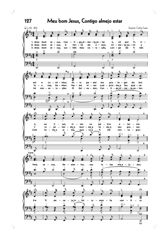 Partitura da música -127. Meu Bom Jesus Contigo Almejo Estar