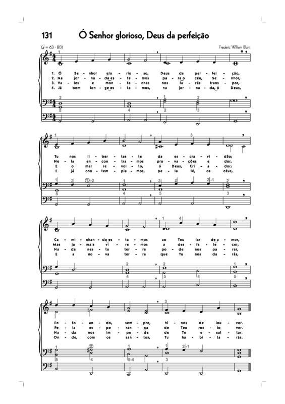 Partitura da música -131. Ó Senhor Glorioso Deus Da Perfeição