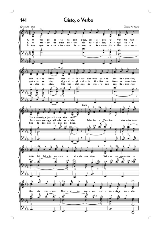 Partitura da música -141. Cristo O Verbo