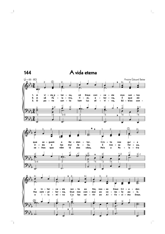 Partitura da música -144. A Vida Eterna