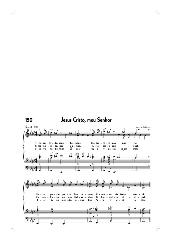 Partitura da música -150. Jesus Cristo Meu Senhor