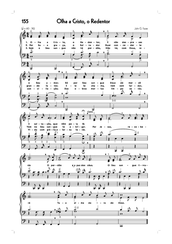 Partitura da música -155. Olha A Cristo O Redentor