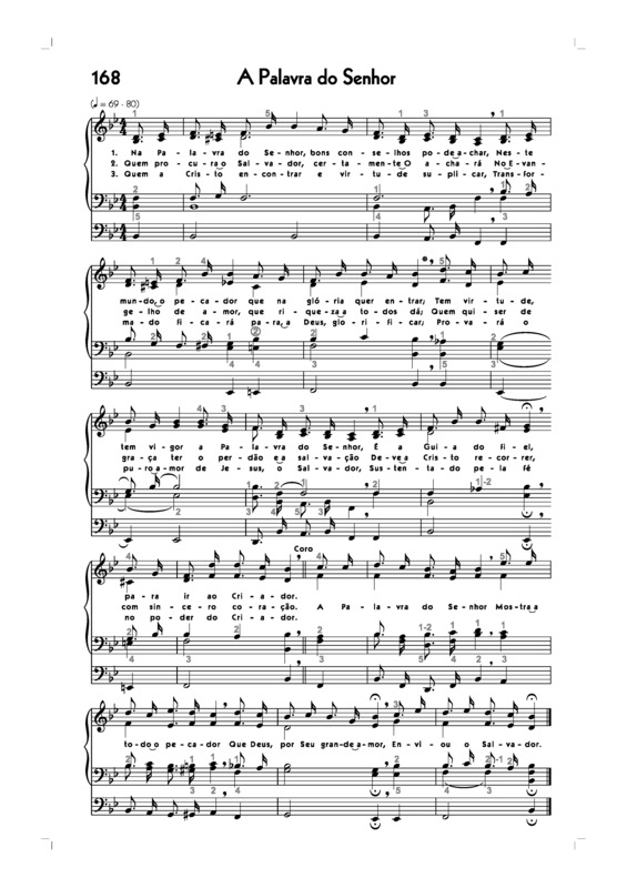 Partitura da música -168. A Palavra Do Senhor