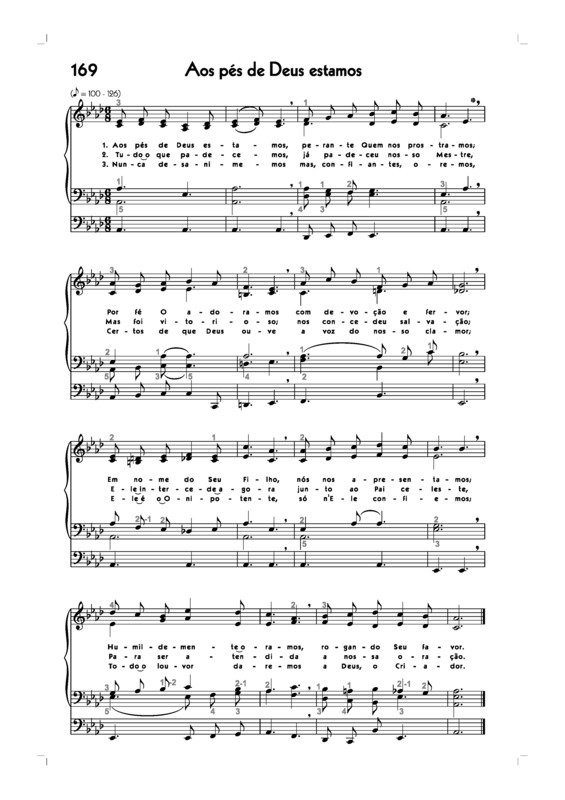 Partitura da música -169. Aos Pés De Deus Estamos