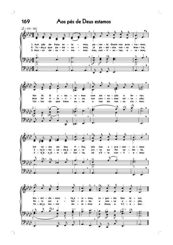 Partitura da música -169. Aos Pés De Deus Estamos