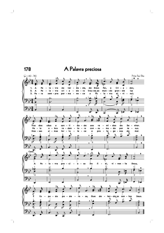 Partitura da música -178. A Palavra Preciosa