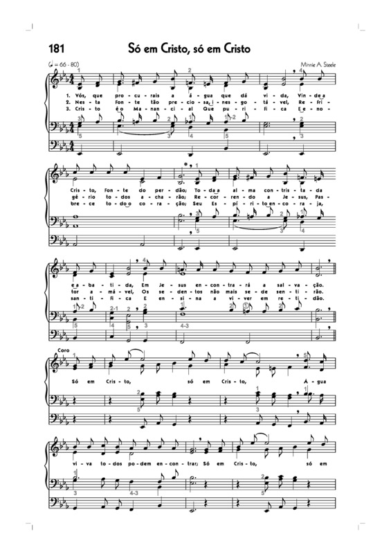 Partitura da música -181. Só Em Cristo Só Em Cristo