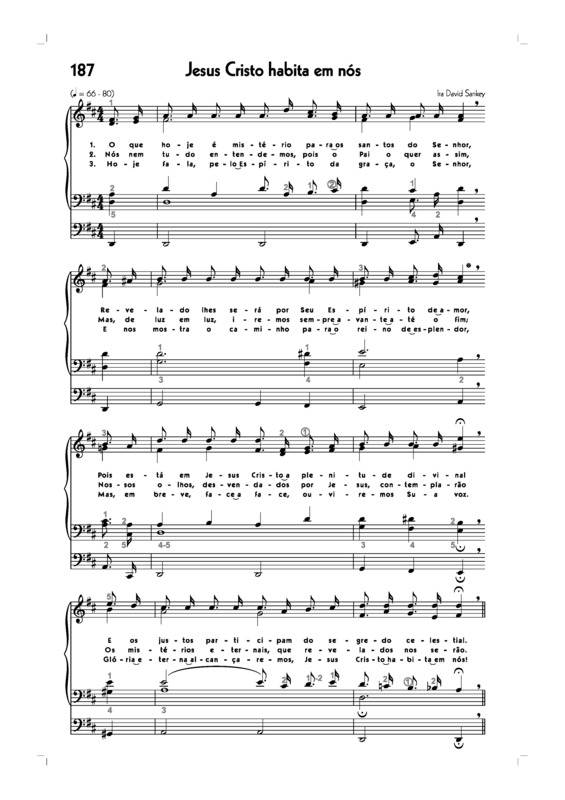 Partitura da música -187. Jesus Cristo Habita Em Nós