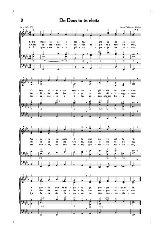 Partitura da música -2. De Deus Tu És Eleita