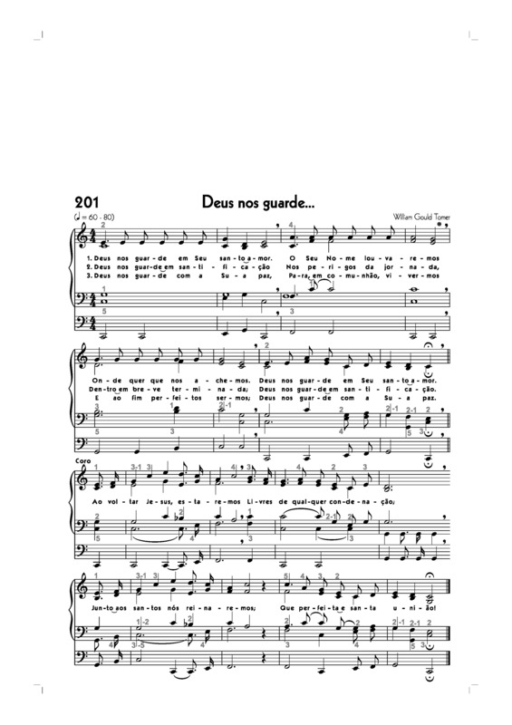 Partitura da música -201. Deus Nos Guarde...