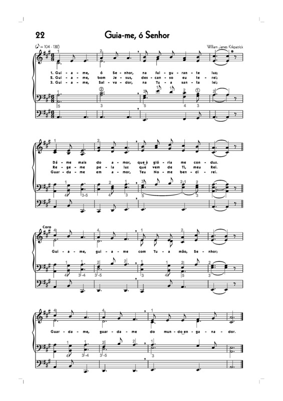 Partitura da música -22. Guia Me Ó Senhor