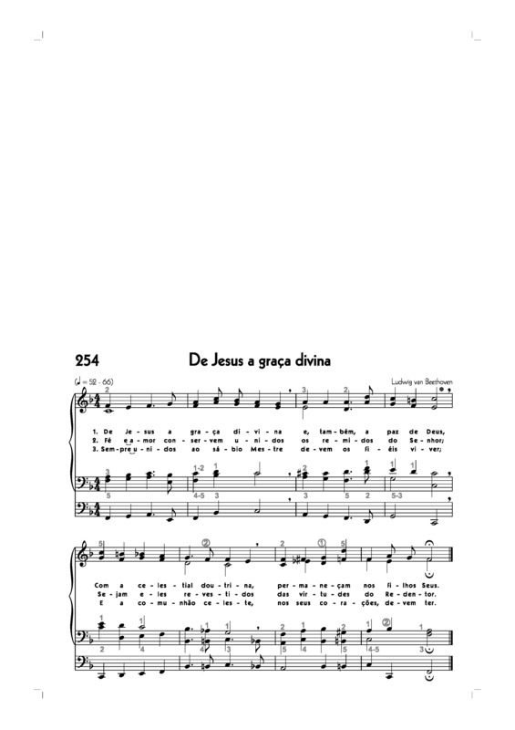 Partitura da música -254. De Jesus A Graça Divina