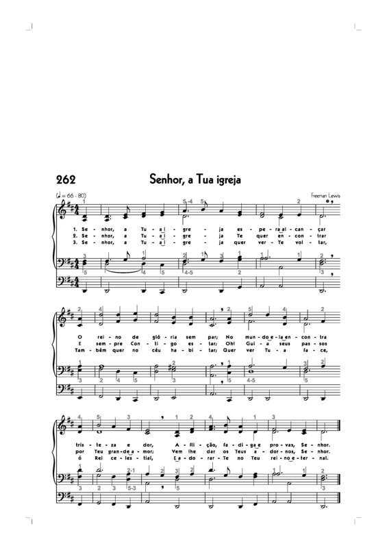 Partitura da música -262. Senhor A Tua Igreja