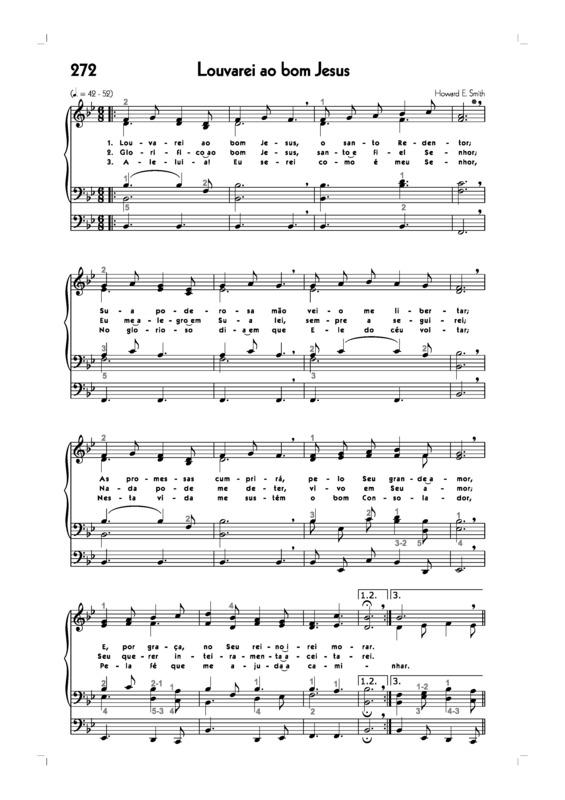 Partitura da música -272. Louvarei Ao Bom Jesus