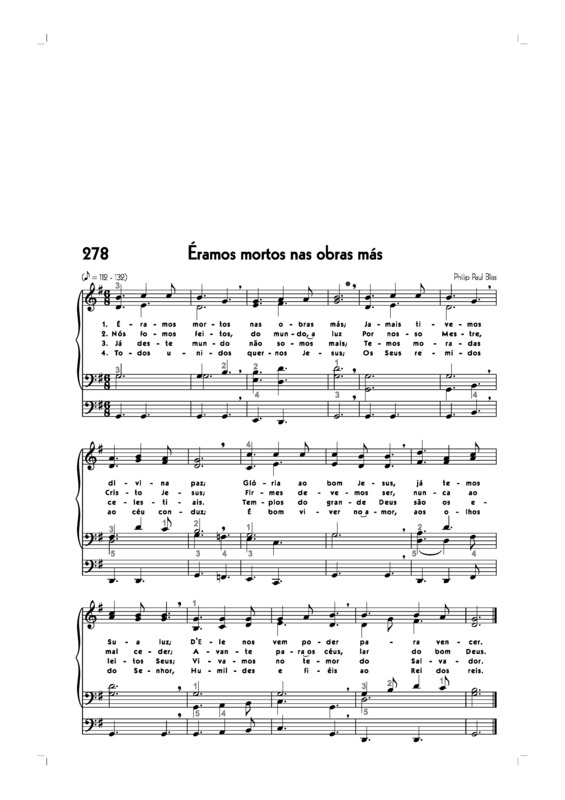 Partitura da música -278. Éramos Mortos Nas Obras Más