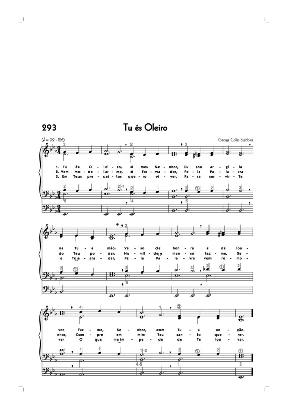 Partitura da música -293. Tu És Oleiro