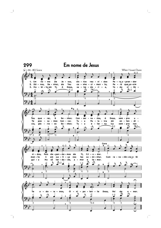 Partitura da música -299. Em Nome De Jesus