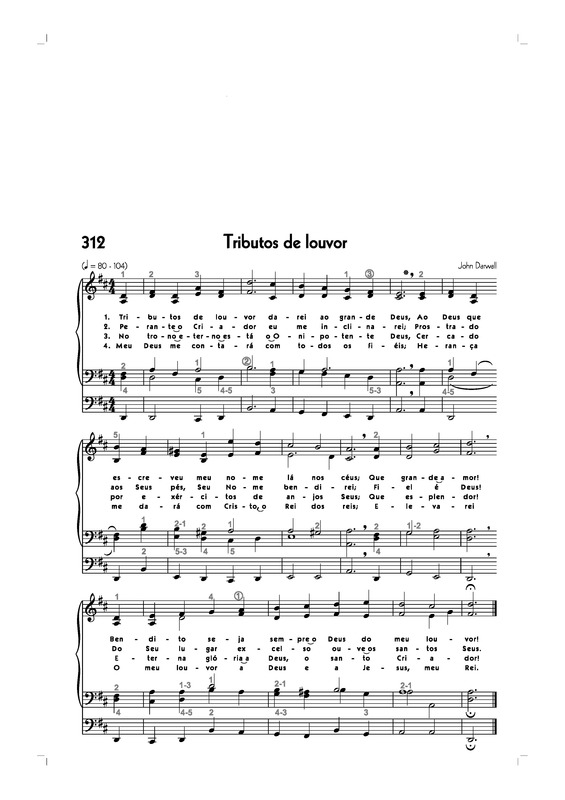 Partitura da música -312. Tributos De Louvor