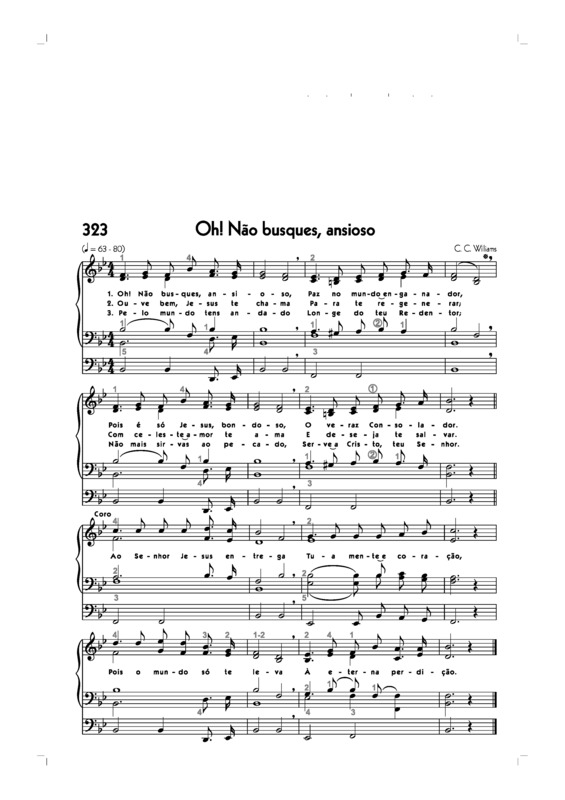 Partitura da música -323. Oh Não Busques Ansioso