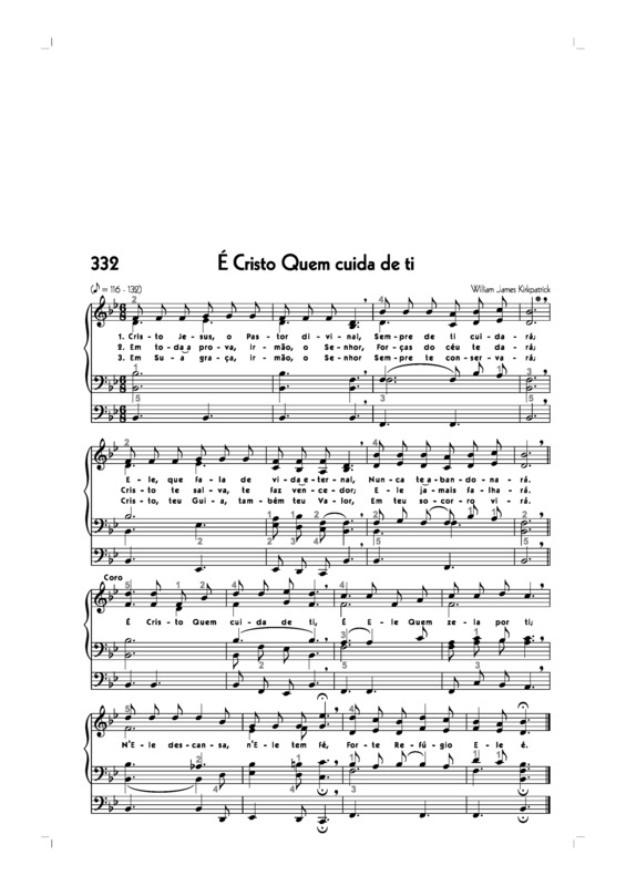 Partitura da música -332. É Cristo Quem Cuida De Ti