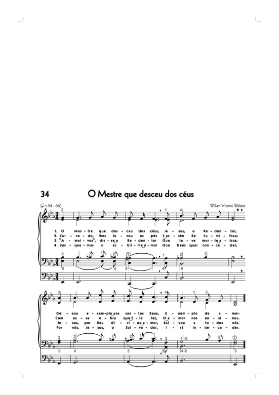 Partitura da música -34. O Mestre Que Desceu Dos Céus