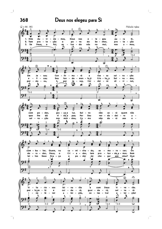 Partitura da música -368. Deus Nos Elegeu Para Si