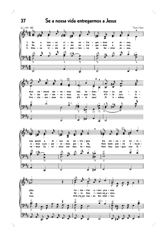 Partitura da música -37. Se A Nossa Vida Entregamos A Jesus