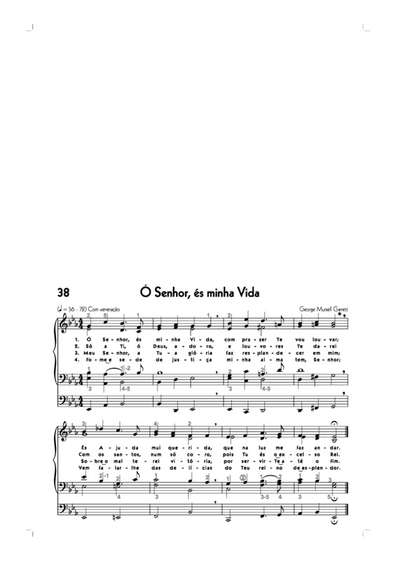 Partitura da música -38. Ó Senhor És Minha Vida