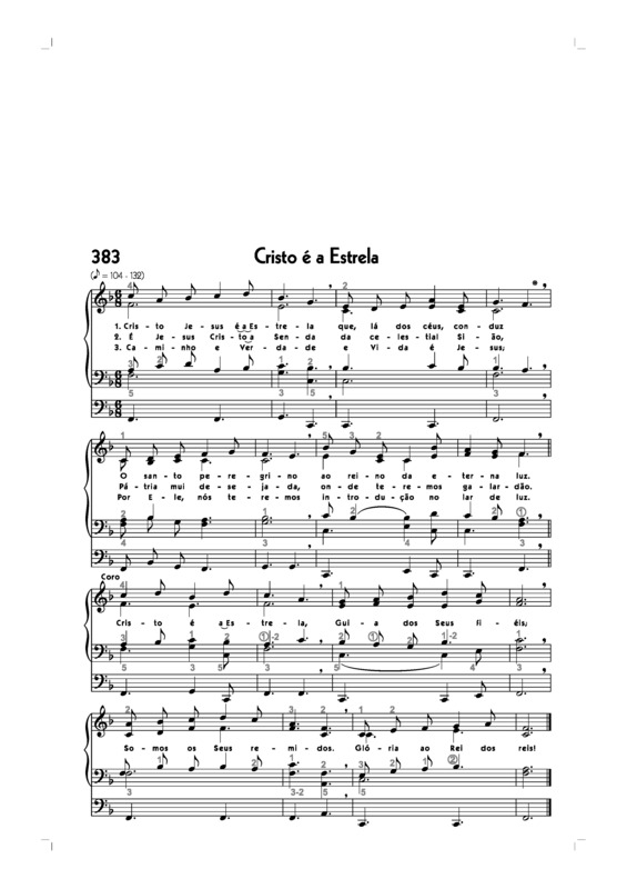 Partitura da música -383. Cristo É A Estrela