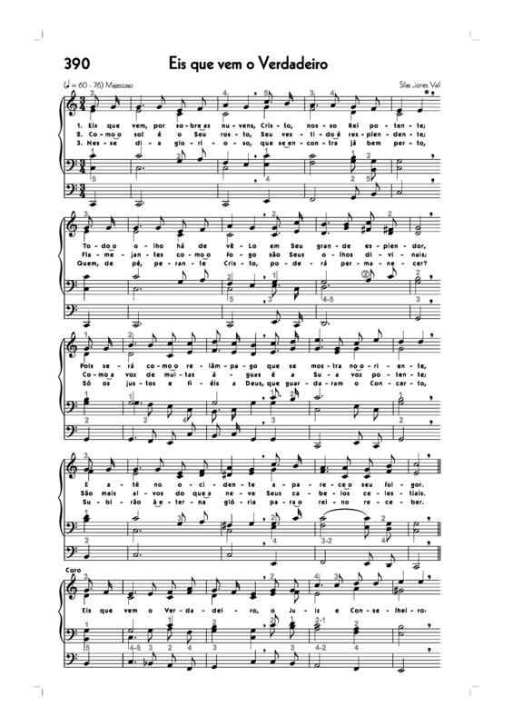 Partitura da música -390. Eis Que Vem O Verdadeiro