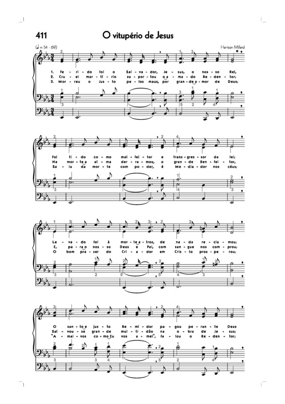 Partitura da música -411. O Vitupério De Jesus