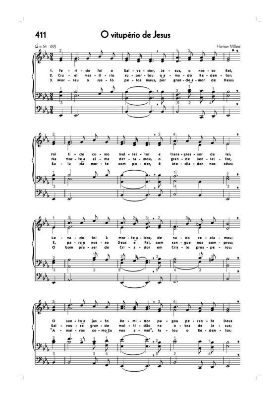 Partitura da música -411. O Vitupério De Jesus