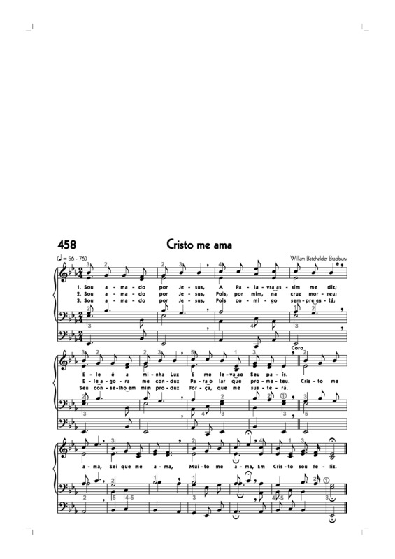 Partitura da música -458. Cristo Me Ama