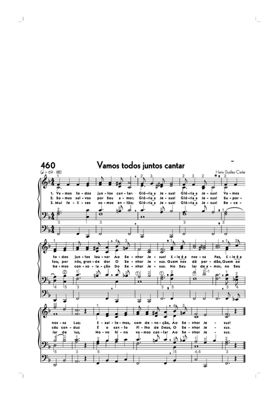 Partitura da música -460. Vamos Todos Juntos Cantar