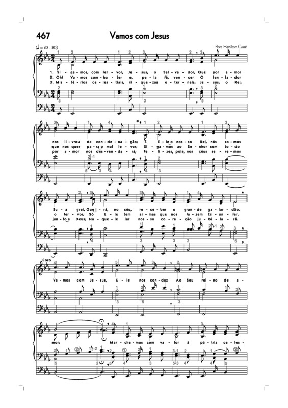 Partitura da música -467. Vamos Com Jesus