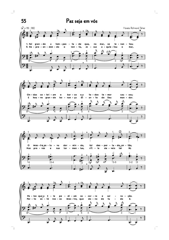 Partitura da música -55. Paz Seja Em Vós