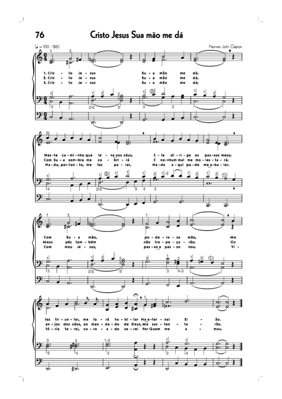 Partitura da música -76. Cristo Jesus Sua Mãe Me Dá