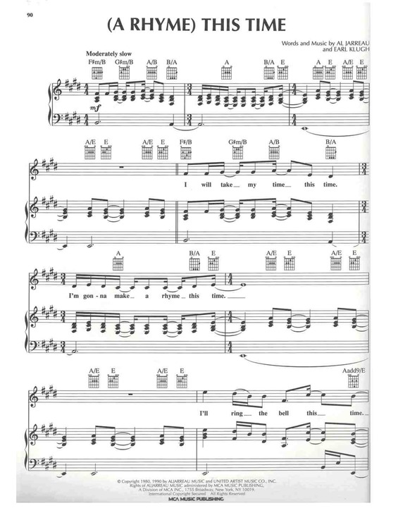 Partitura da música (A Rhyme) This Time