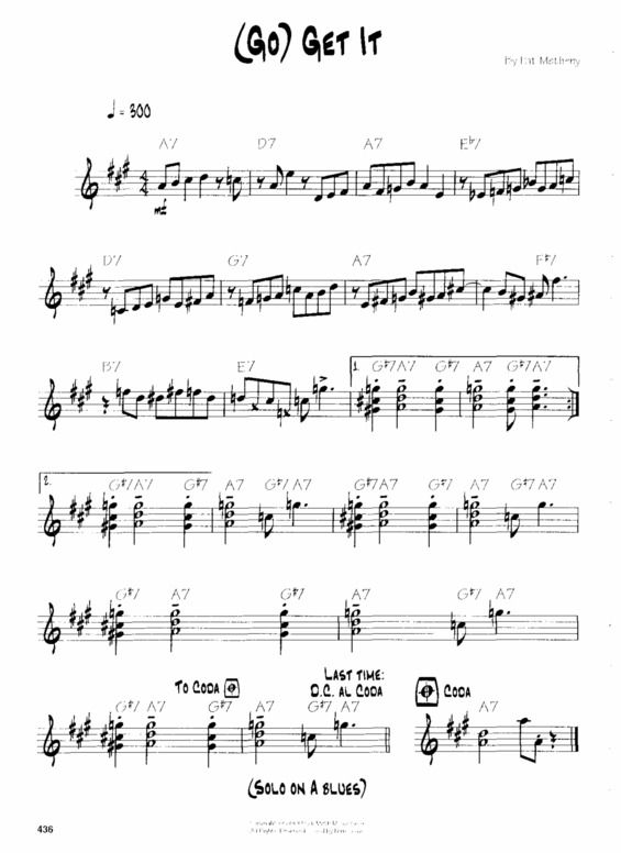 Partitura da música (Go) Get It