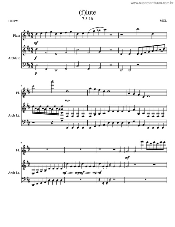 Partitura da música  v.15