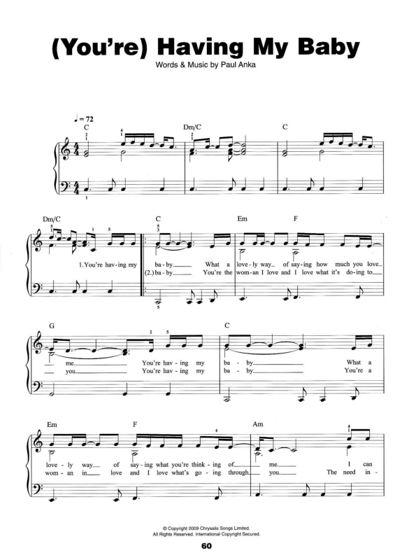 Partitura da música (You`re) Having My Baby