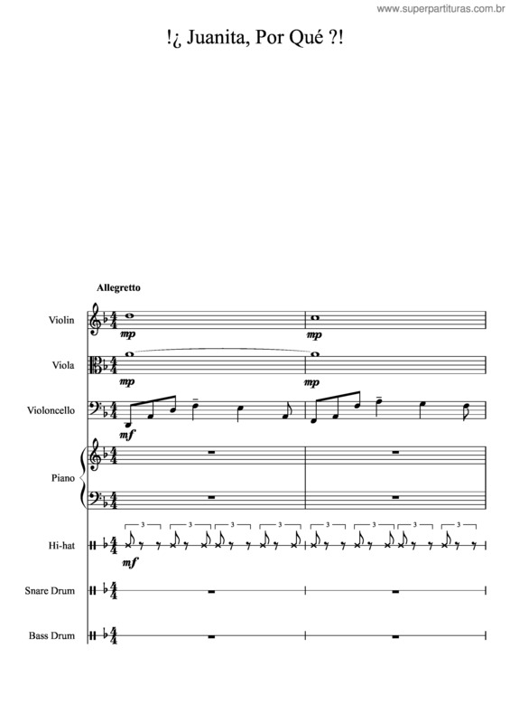 Partitura da música !¿ Juanita, Por Qué ?!