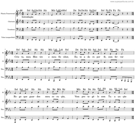 Partitura da música 001– Cristo Meu Mestre.Mid