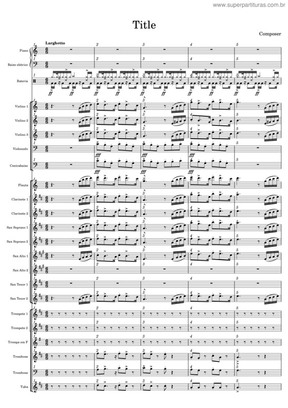 Partitura da música 001 _ Chuvas De Graças